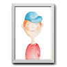 boy with blue hat
