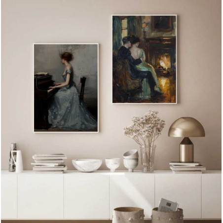 تابلو دیواری وینتیج طرح 1237 | ابعاد 50x70 با قاب دلخواه
